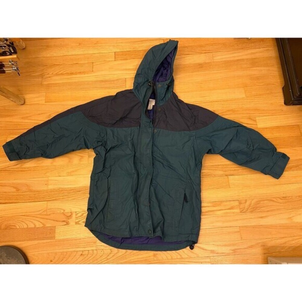 Vintage Columbia Jacket Womens Medium‎ Green Windbreaker Full Zip